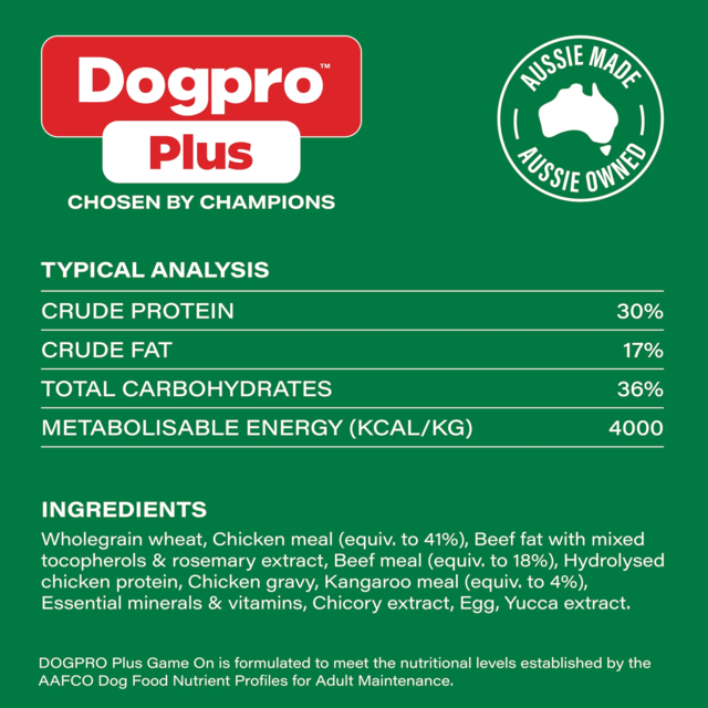 Dogpro Plus Adult Game On Aussie Chicken Beef & Kangaroo Dry Dog Food - Product Image 3