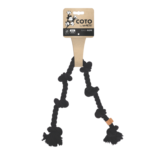 M-PETS Coto Natural Cotton Six Knot Tug Dog Rope Toy - Product Image