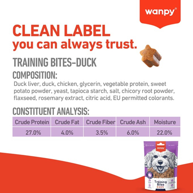 Wanpy Training Bites Duck Dog Treats - Product Image 3