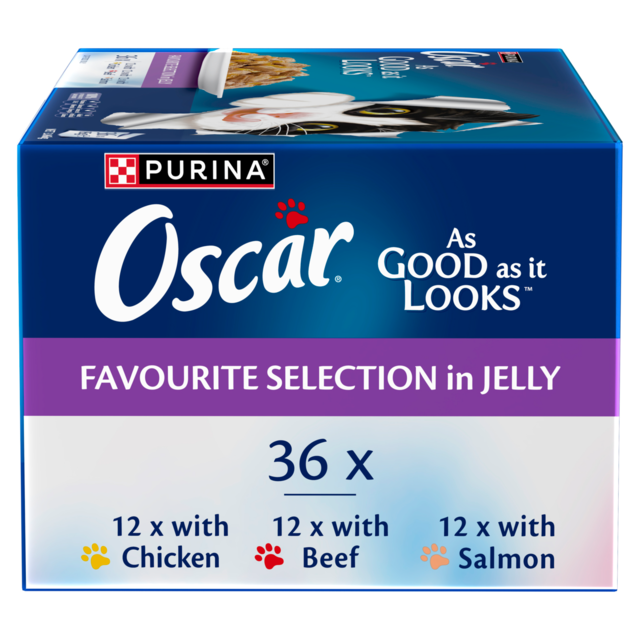 Oscar Favourites Selection in Jelly Variety Wet Cat Food Pack - Product Image 3