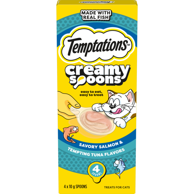Temptations Creamy Spoons Salmon & Tuna Cat Treats - Product Image