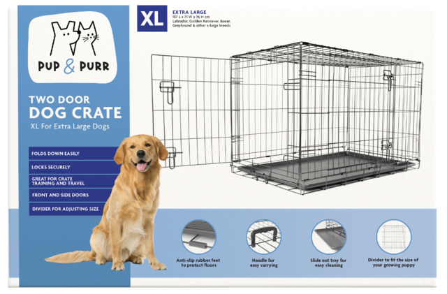 Pup & Purr Double Door Dog Crate with Divider - Product Image 13