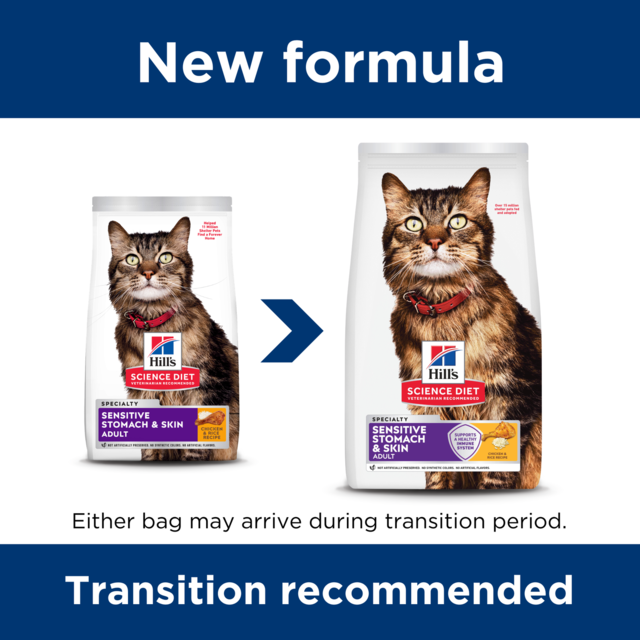 Hill's Science Diet Adult Sensitive Stomach & Skin Chicken Dry Cat Food - Product Image 2