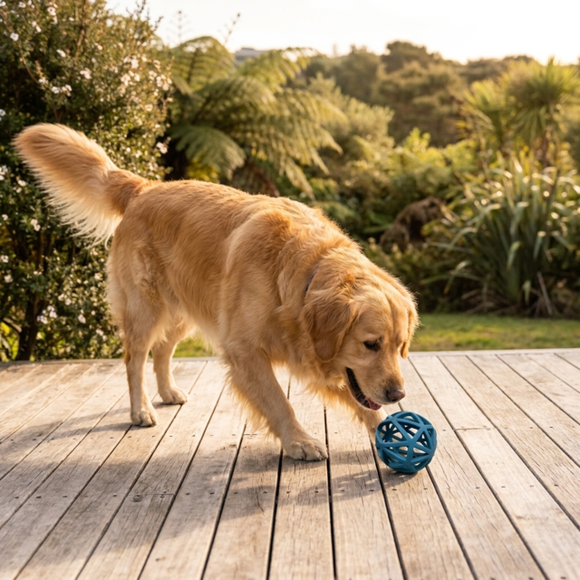 Pup & Purr Lattice Rubber Ball Dog Toy - Product Image 2