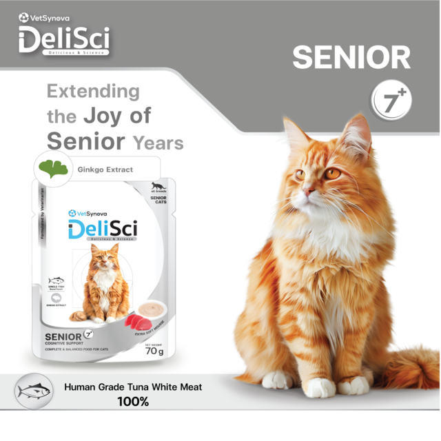 VetSynova DeliSci Senior 7+ Mousse Wet Cat Food - Product Image 1