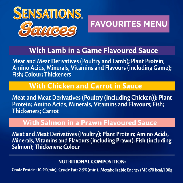 Oscar Sensations Sauces Favourites Menu Wet Cat Food Variety Pack - Product Image 3