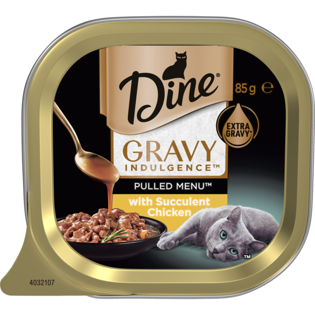 Dine Pulled Menu Gravy Indulgence with Chicken Adult Wet Cat Food - Product Image