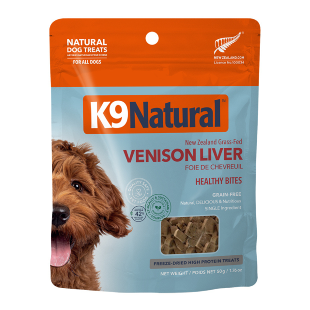 K9 Natural Venison Liver Healthy Bites Freeze Dried Dog Treats - Product Image