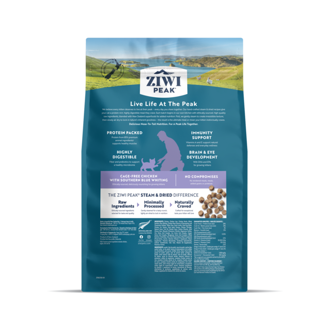 ZIWI Peak Kitten Steam & Dried Chicken & Southern Blue Whiting Dry Cat Food - Product Image 12