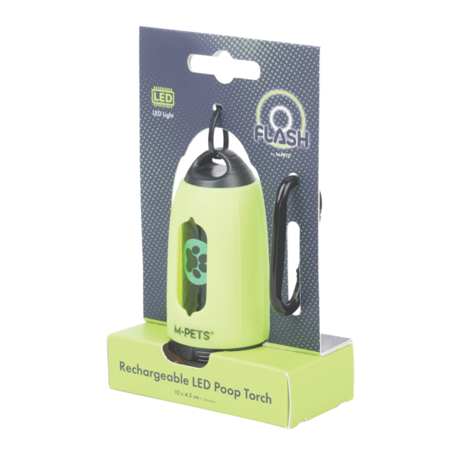 M-PETS Flash LED Flashlight with Dog Poop Bag Dispenser - Product Image 4