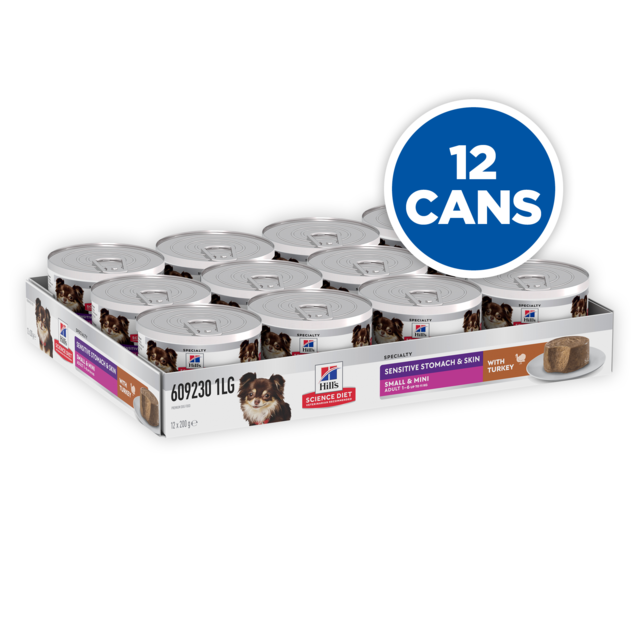 Hill's Science Diet Adult Sensitive Stomach & Skin Small & Mini with Turkey Wet Dog Food - Product Image 3