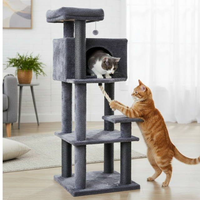 Pup & Purr Luna Cat Play and Scratch Tower - Product Image 2