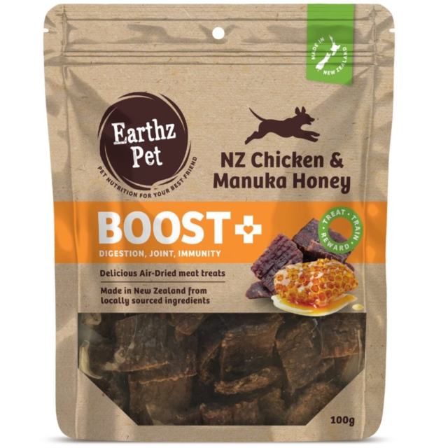 Earthz Pet BOOST+ Chicken & Manuka Honey Air Dried Dog Treats - Product Image