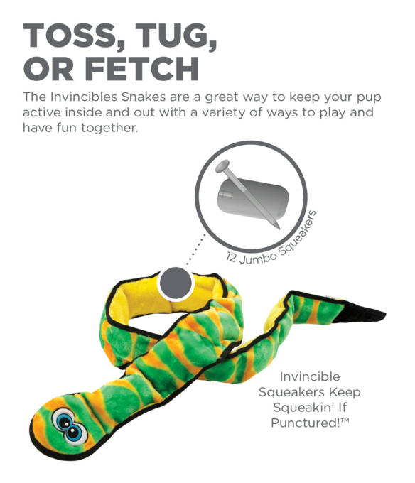 Outward Hound Invincibles Snake XXL Dog Toy - Product Image 2