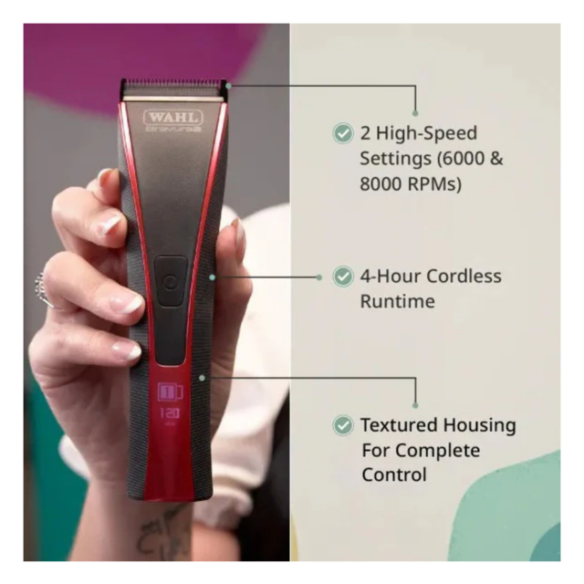 Wahl Bravura2 Brilliant Rose Cordless Cat and Dog Clipper - Product Image 3