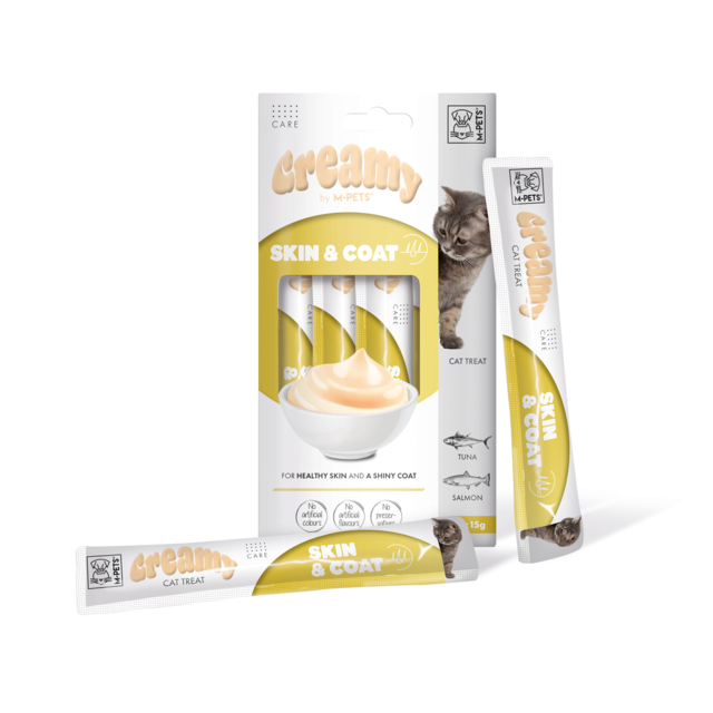 M-PETS Creamy Skin & Coat Tuna & Salmon Cat Treats - Product Image 2