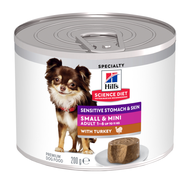 Hill's Science Diet Adult Sensitive Stomach & Skin Small & Mini with Turkey Wet Dog Food - Product Image