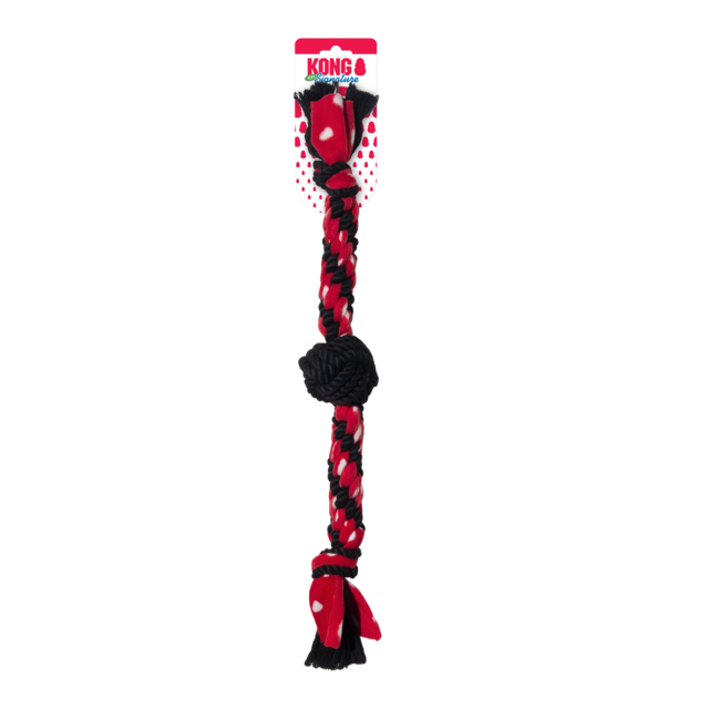 KONG Signature Dual Knot Rope with Ball Dog Toy - Product Image