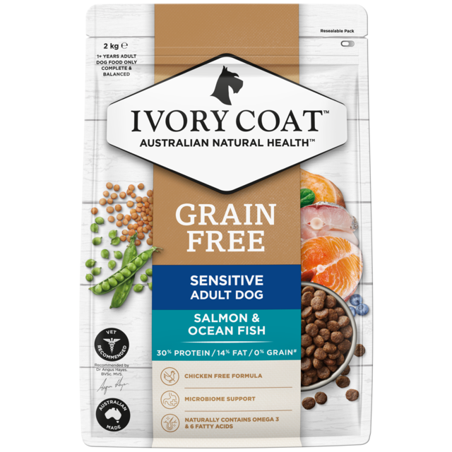 Ivory Coat Grain Free Sensitive Salmon & Ocean Fish Adult Dry Dog Food - Product Image