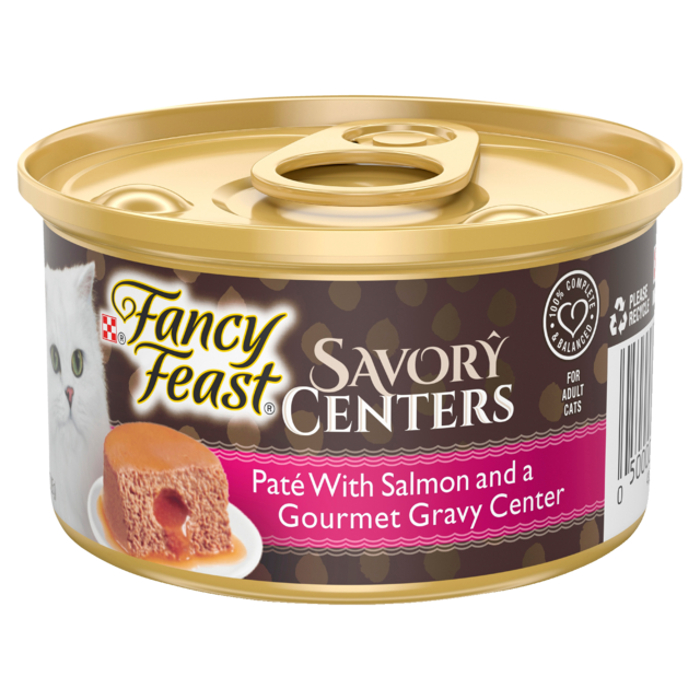 Fancy Feast Savory Centers Pate with Salmon & Gourmet Gravy Wet Cat Food - Product Image