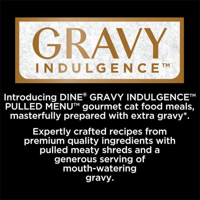 Dine Pulled Menu Gravy Indulgence with Salmon Adult Wet Cat Food - Product Image 1