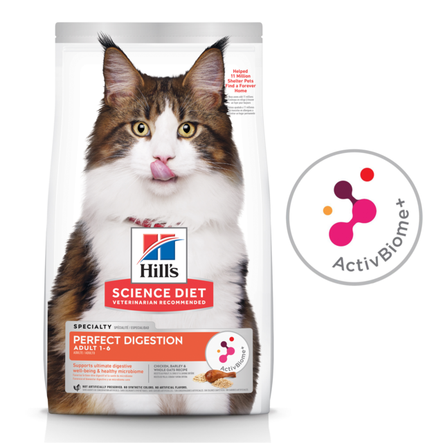 Hill's Science Diet Adult Perfect Digestion Dry Cat Food - Product Image