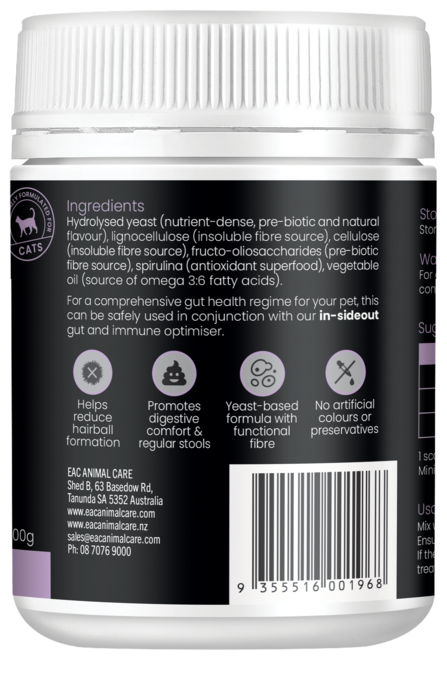 EAC Animal Care Gut & Furball Minimise Furball Accumulation for Cats - Product Image 2