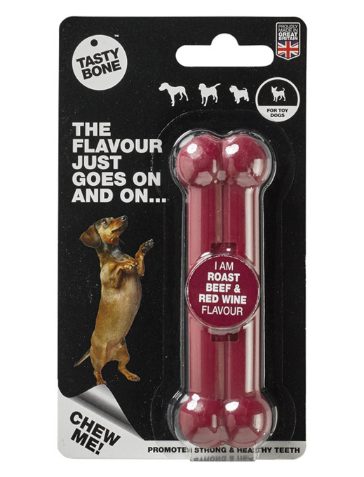 Tasty Bone Roast Beef & Red Wine Bone Chew Toy - Product Image