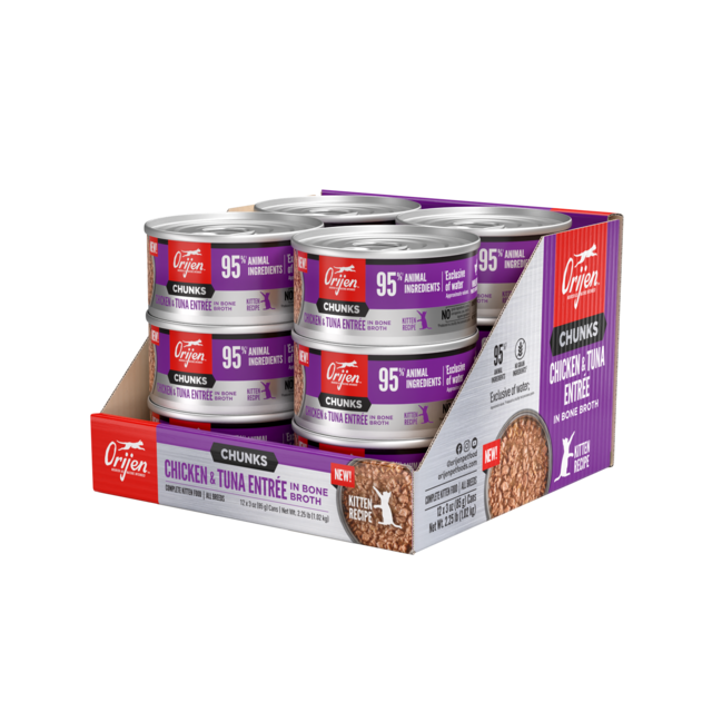 Orijen Kitten Chicken & Tuna Entrée Chunks in Bone Broth Wet Cat Food - Product Image 6