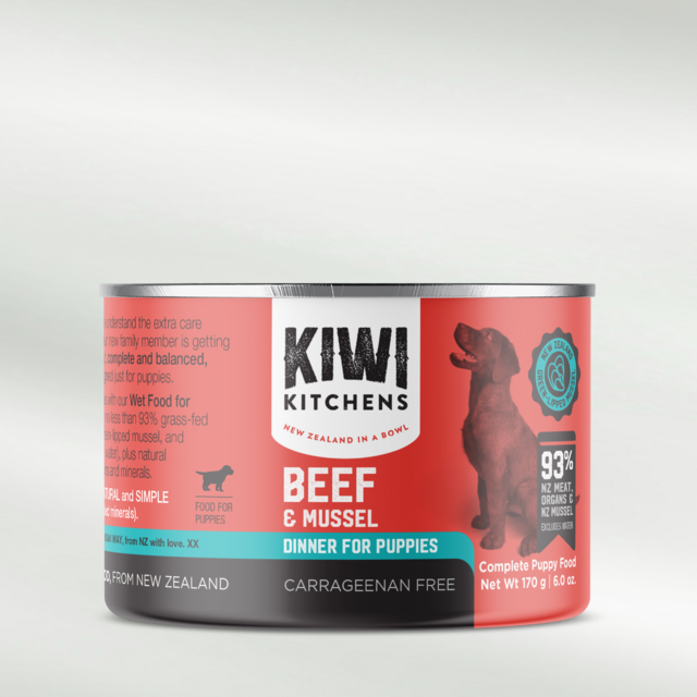 Kiwi Kitchens Beef & Mussel Puppy Wet Dog Food - Product Image 1