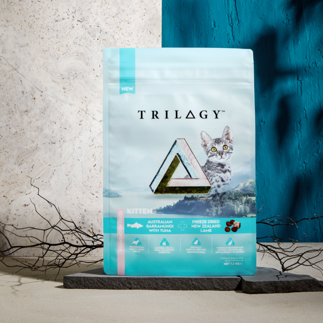 Trilogy Grain Free Barramundi with Tuna & Freeze Dried Lamb Kitten Dry Cat Food - Product Image 3
