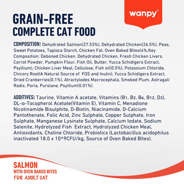 Wanpy Grain Free Adult Salmon Recipe Dry Cat Food - Product Image 5