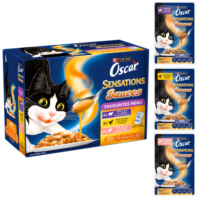 Oscar Sensations Sauces Favourites Menu Wet Cat Food Variety Pack - Product Image 2