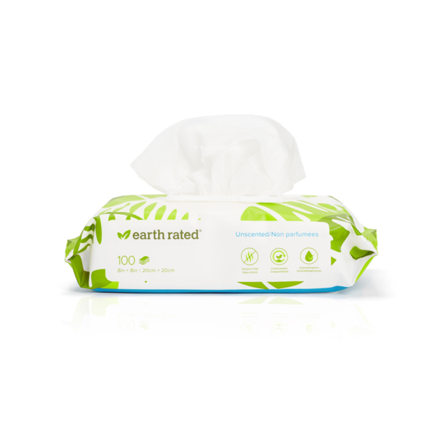 Earth Rated Compostable Dog Wipes - Product Image