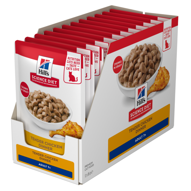 Hill's Science Diet Adult 7+ Chicken in Gravy Senior Wet Cat Food - Product Image 3