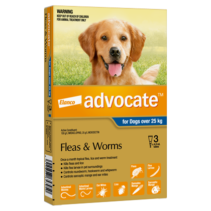 Advocate Spot-On Flea Worm Treatment for Dogs 25kg+