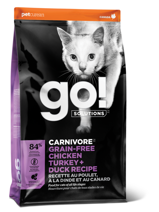 GO! Solutions Carnivore Grain Free Chicken Turkey Duck Dry Cat - Main Image