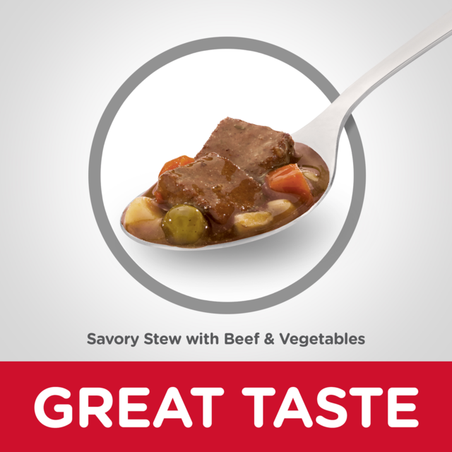 Hill's Science Diet Adult 7+ Savory Stew Beef & Vegetables Canned Wet Dog Food - Product Image 4