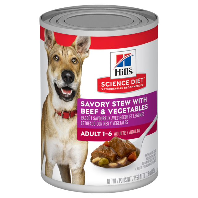 Hill's Science Diet Adult Savory Stew Beef & Vegetables Canned Wet Dog Food - Product Image