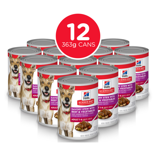 Hill's Science Diet Adult Savory Stew Beef & Vegetables Canned Wet Dog Food - Product Image 5