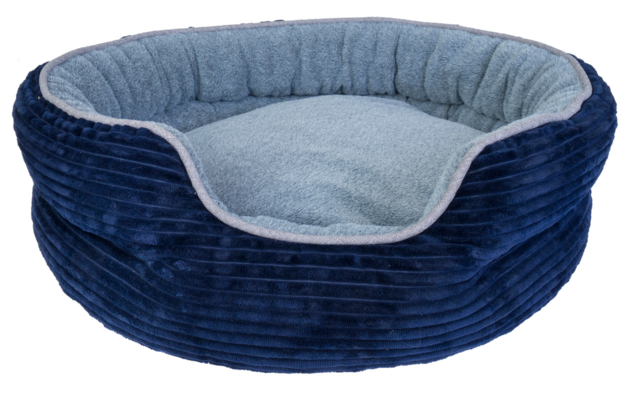 Yours Droolly Round Indoor Osteo Bed Blue - Product Image