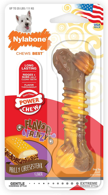 Nylabone Power Chew Philly Cheesesteak Dog Chew Toy - Product Image