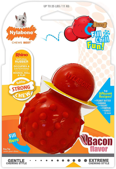 Nylabone Strong Stuffable Rhino Chew Cone Dog Toy - Product Image