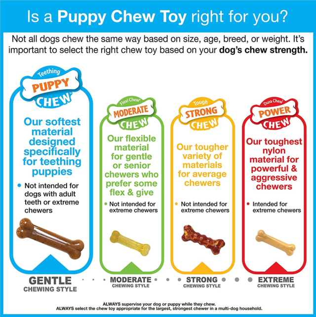 Nylabone Puppy Chew Bone & Ring Bone Twin Pack Chew Toys - Product Image 5