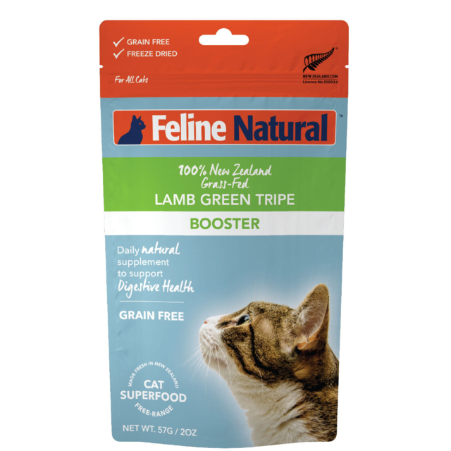 Feline Natural Lamb Green Tripe Freeze Dried Cat Food Booster - Product Image