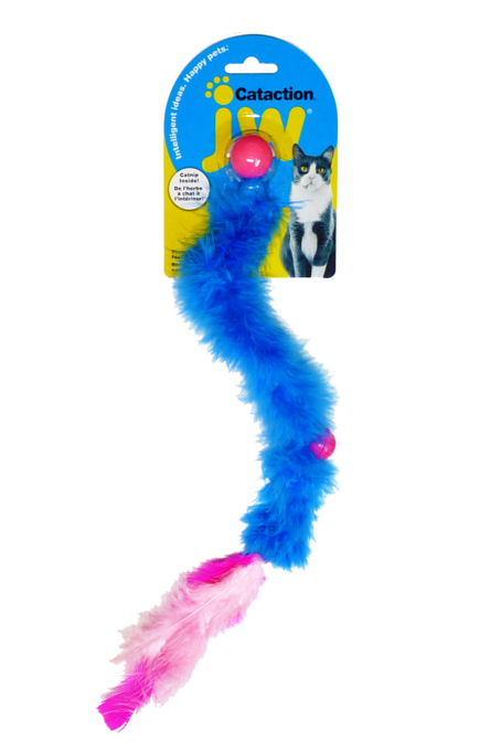 JW Cataction Bouncing Featherlite Catnip Boa Cat Toy - Product Image