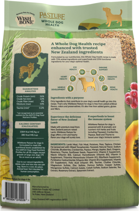 Wishbone Pasture Grain Free Dry Dog Food - Product Image 1