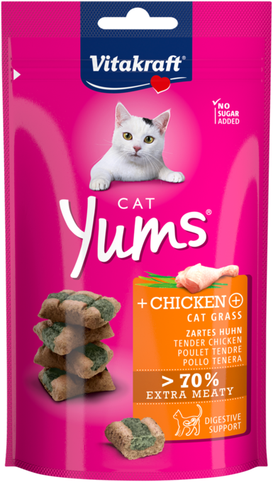 Vitakraft Yums Chicken & Cat Grass Cat Treats - Product Image