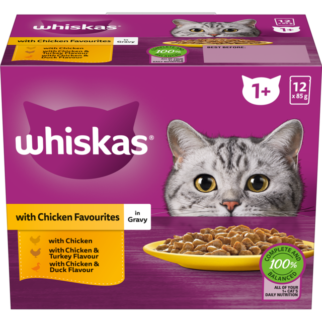Whiskas Chicken Favourites in Gravy Adult Wet Cat Food - Product Image 0