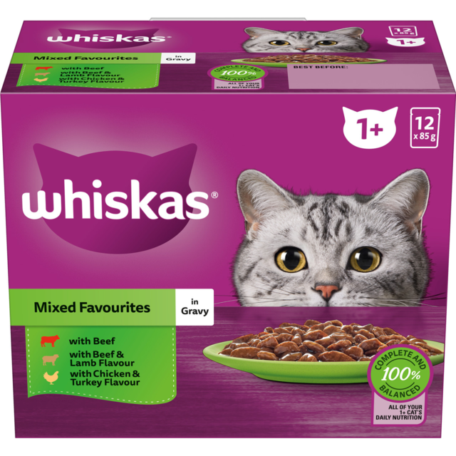 Whiskas Mixed Favourites in Gravy Adult Wet Cat Food - Product Image